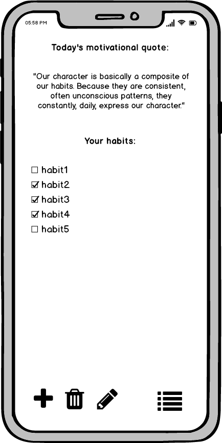 Habit slide
